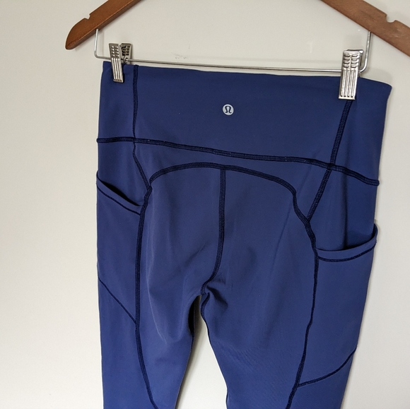 Lululemon Blue Leggings Size 8 - Picture 2 of 4